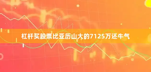 杠杆买股票比亚历山大的7125万还牛气
